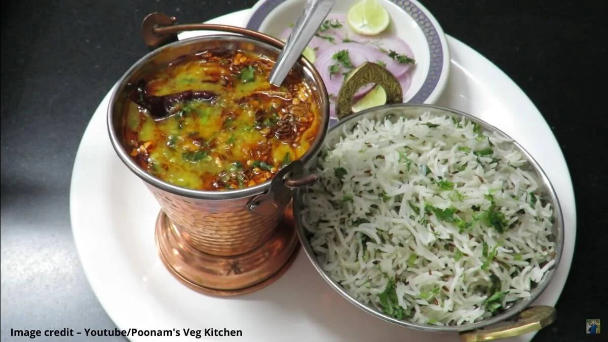 દાલ તડકા જીરા રાઈસ બનાવવાની રીત - Dal tadka with jeera rice recipe in Gujarati