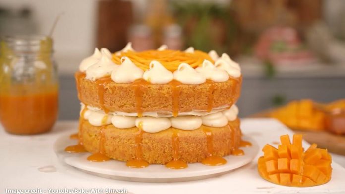 મેંગો કેક બનાવવાની રીત - mango cake recipe - mango cake banavani rit gujarati ma -mango cake recipe in gujarati language - આંબા ની કેક