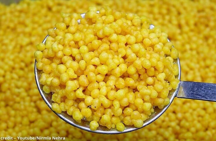 મીઠી બુંદી બનાવવાની રીત - meethi boondi banavani rit - meethi boondi recipe - meethi boondi recipe in gujarati