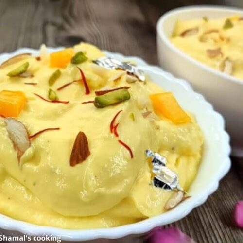 મેંગો શ્રીખંડ - mango shrikhand - mango shrikhand recipe - mango shrikhand gujarati recipe - mango shrikhand recipe in gujarati - mango shrikhand banavani rit - મેંગો શ્રીખંડ બનાવવાની રીત