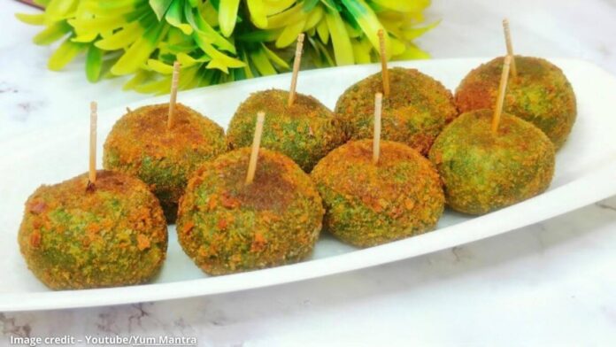 પાલક સોજી ચીઝ બોલ બનાવવાની રીત - palak sooji cheese balls banavani rit - palak sooji cheese balls recipe in gujarati