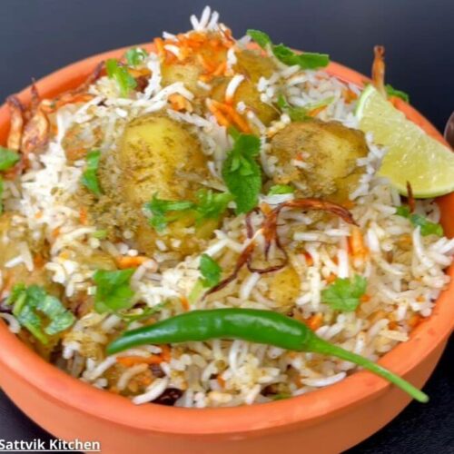 આલુ દમ બિરયાની - Aloo dum biryani - આલુ દમ બિરયાની બનાવવાની રીત - Aloo dum biryani banavani rit - Aloo dum biryani recipe in gujarati