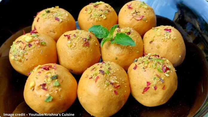 sattu na laddu સત્તુ ના લાડવા બનાવવાની રીત - sattu na laddu banavani rit - sattu na ladva recipe in gujarati