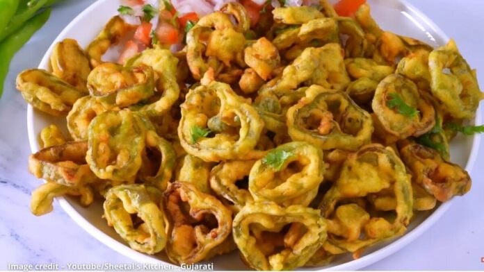 લીલા મરચાના રીંગ ભજીયા - Lila marcha na ring bhajiya - લીલા મરચાના રીંગ ભજીયા બનાવવાની રીત - Lila marcha na ring bhajiya banavani rit