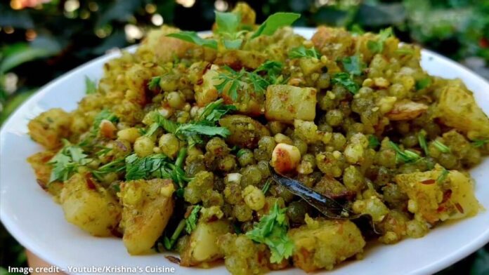 Farali hariyali sabudana khichdi ફરાળી હરિયાલી સાબુદાણા ખીચડી - Farali hariyali sabudana khichdi - ફરાળી હરિયાલી સાબુદાણા ખીચડી બનાવવાની રીત - Farali hariyali sabudana khichdi banavani rit