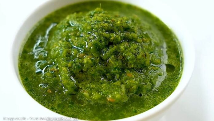 Lila lasan ane lila dhana ni chatni - લીલા લસણ અને લીલા ધાણા ની ચટણી