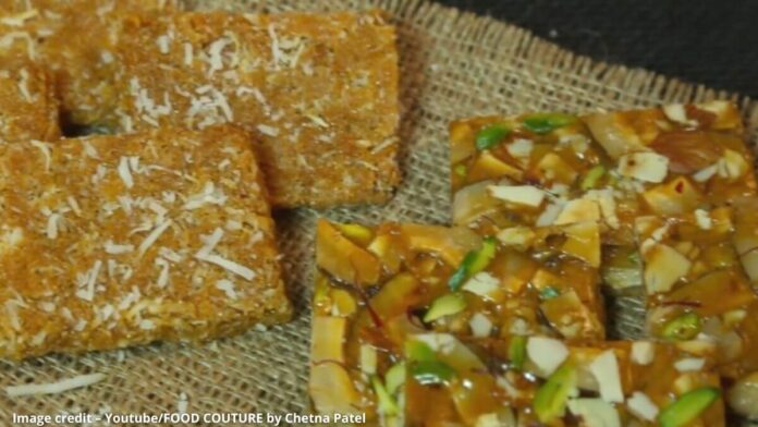 Be prakar ni suka nariyal ni chikki - બે પ્રકાર ની સૂકા નારિયળ ની ચીક્કી
