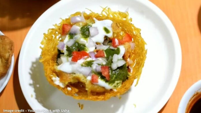 Aloo lachcha katori chat - આલું લચ્છા કટોરી ચાટ