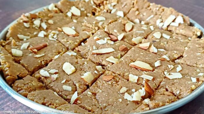 Vasana ane gund thi banel sukhdi - વસાણા અને ગુંદથી બનેલ સુખડી