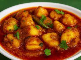 Masaledar Shinghoda nu shaak - મસાલેદાર સિંગોડાનું શાક