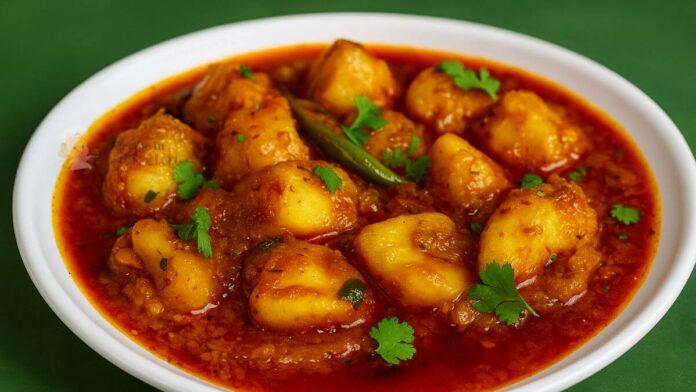 Masaledar Shinghoda nu shaak - મસાલેદાર સિંગોડાનું શાક