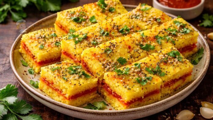 Lasaniya dhokla - લસણીયા ઢોકળા