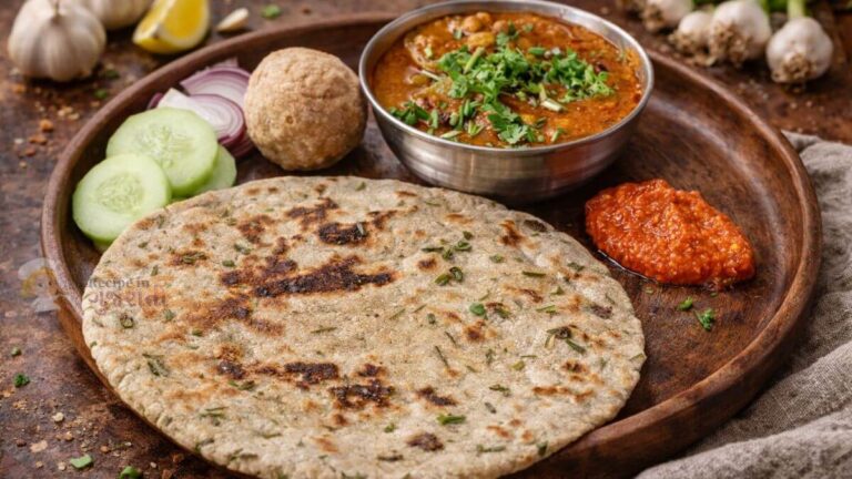 કાઠિયાવાડી સ્ટાઈલ લીલા લસણ વાળો બાજરી નો રોટલો બનાવવાની રીત – Lila Lasan Valo Bajri No Rotlo