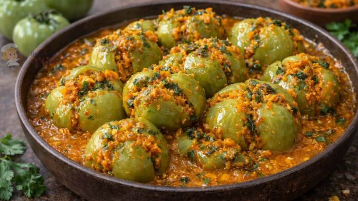 Bharela Kaccha Tameta Nu Shaak ni rit – ટેસ્ટી બનતું ભરેલા કાચા ટમેટાનું શાક