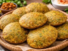 Matar Masala Puri - લીલા વટાણાની મસાલા પૂરી