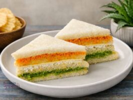 ૨૬ જાન્યુઆરી અને ૧૫ ઓગસ્ટ સ્પેશિયલ: ૫ મિનિટમાં બનાવો તિરંગા સેન્ડવીચ – Tiranga Sandwich Recipe in Gujarati ૫ મિનિટમાં બનાવો તિરંગા સેન્ડવીચ - Tiranga Sandwich Recipe