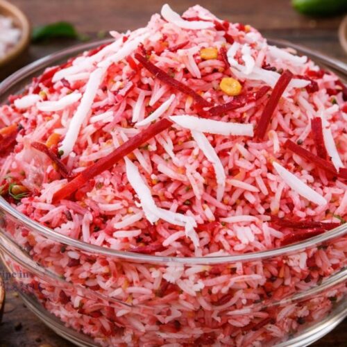 Coconut Beetroot Rice - કોકોનટ બીટ રાઈસ ની રેસીપી
