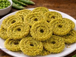 Lila Vatana ni Chakri Recipe in Gujarati | લીલા વટાણાની ચકરી
