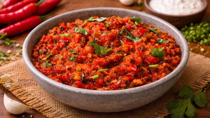 Dahiwali Lal Marcha ni Chutney - દહીંવાળી લાલ મરચાંની ચટણી