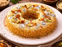 No Maida Ghevar - Ghau na lot ni Ghevar - ઘઉંના લોટની ઘેવર