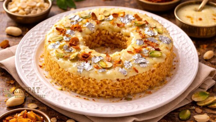 No Maida Ghevar - Ghau na lot ni Ghevar - ઘઉંના લોટની ઘેવર